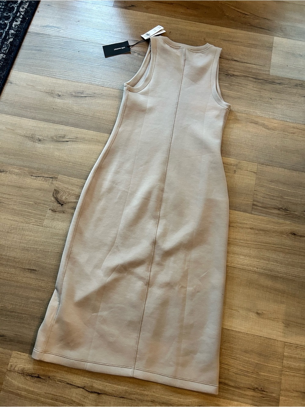 NWT Abercrombie & Fitch YPB neoKNIT Fitted Dress in Sand Taupe - Picture 7 of 9